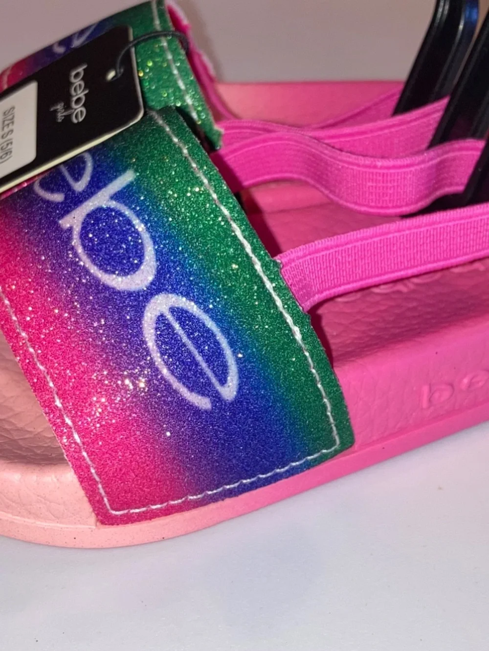 Bebe Girls Sandals Fuchsia Size S Small 5/6